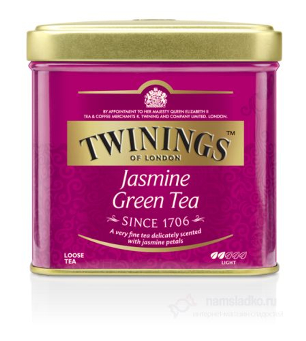 Чай Twinings зеленый с ароматом жасмина листовой в жестяной банке, 100 г (из Эстонии)