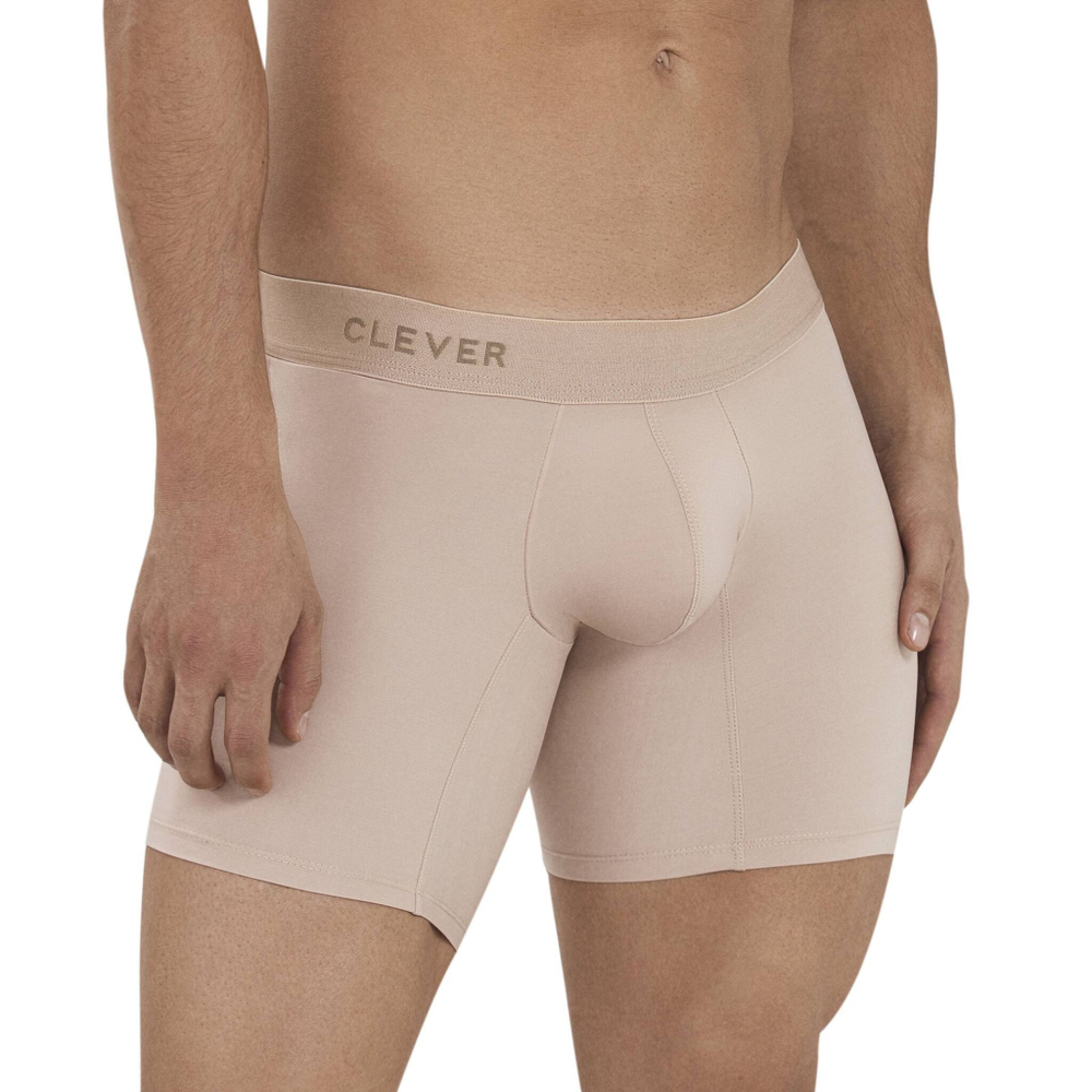 Бежевые удлиненные трусы-боксеры Natura Long Boxer (Размер: S) (Цвет: бежевый)