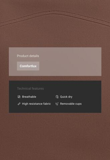 Oysho Топ Comfortlux, цвет какао