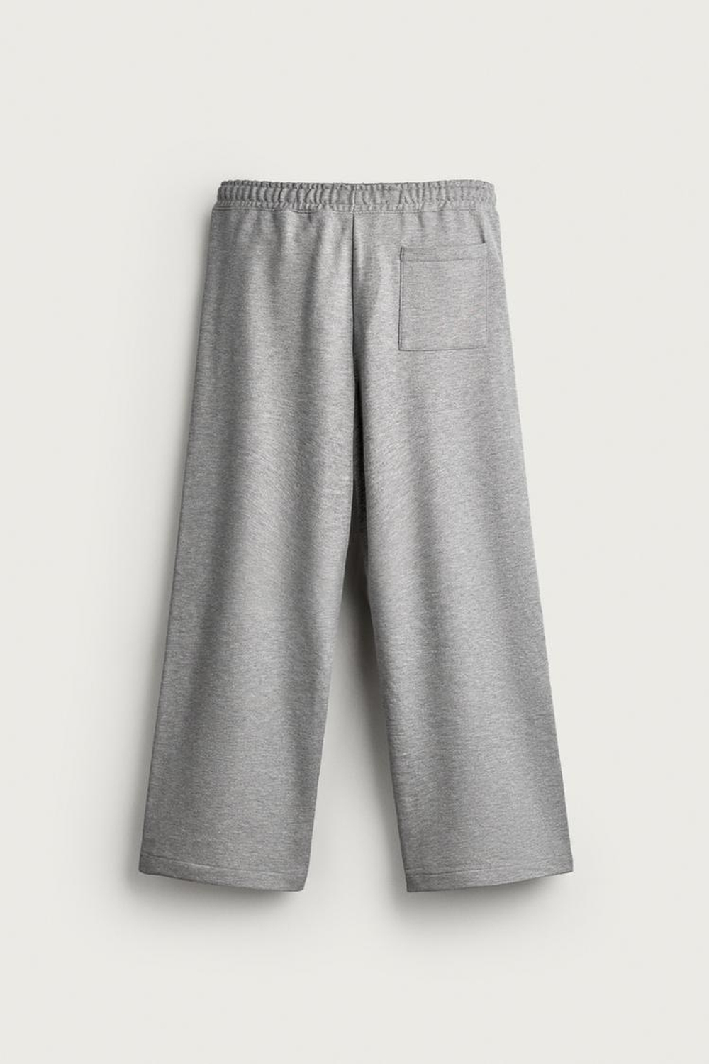 ZARA БАЗОВЫЕ СПОРТИВНЫЕ БРЮКИ LOOSE FIT, СЕРЫЙ МЕЛАНЖ