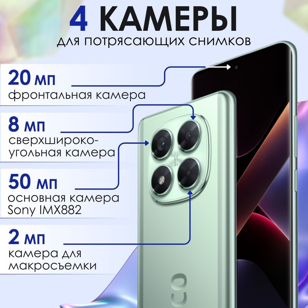 Смартфон Xiaomi Poco X7 5G 12/512GB Green