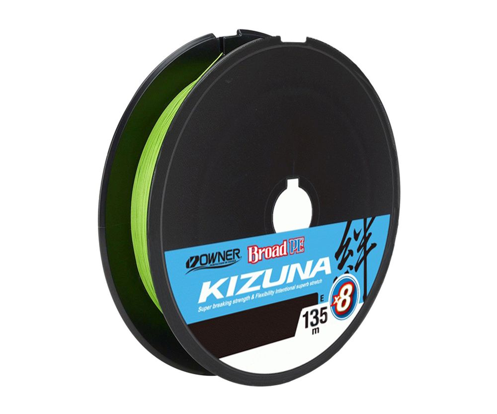 OWNER Шнур Kizuna X8 Broad PE chartreuse 135м 0.19мм 11.9кг