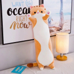 Мягкая игрушка длинный Кот батон, оранжевый, 110 см