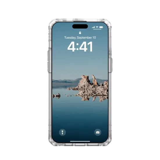 Чехол с поддержкой MAGSAFE Uag Plyo для iPhone 15 Pro MAX 6.7", цвет прозрачный/белый (Ice/White)
