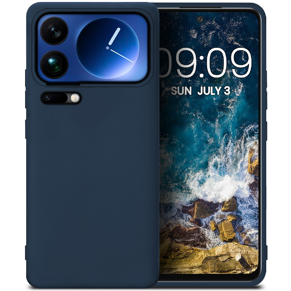Мягкий Soft Touch чехол из силикона для XIAOMI 17 PRO MAX с бархатной подкладкой