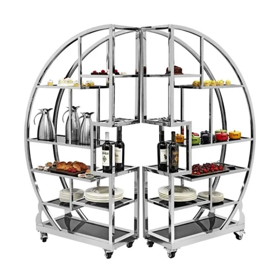 Подставка фуршетная горка 9 ярусов 69*20*69 см нерж/пластик P.L. Proff Cuisine