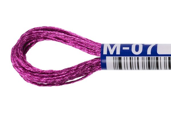 Мулине Gamma металлик, цв.М-07 малиновый, 12 мотков по 8 метров