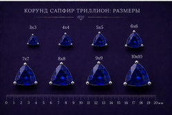 Корунд Сапфир Триллион