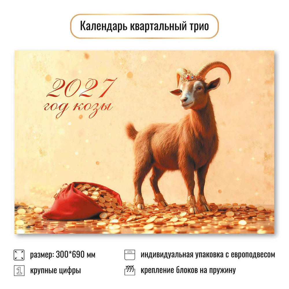 Календарь трио 2027 "Символ года" 10006 (Квадра)