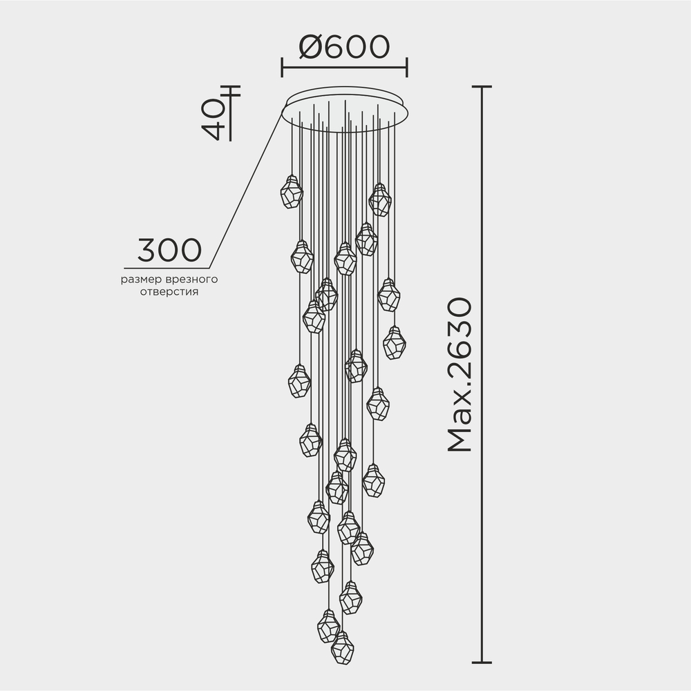 Подвесная люстра MODELUX ML.88971.25 GD