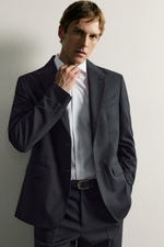 РУБАШКА SLIM FIT С ДВОЙНЫМИ МАНЖЕТАМИ — ZARA