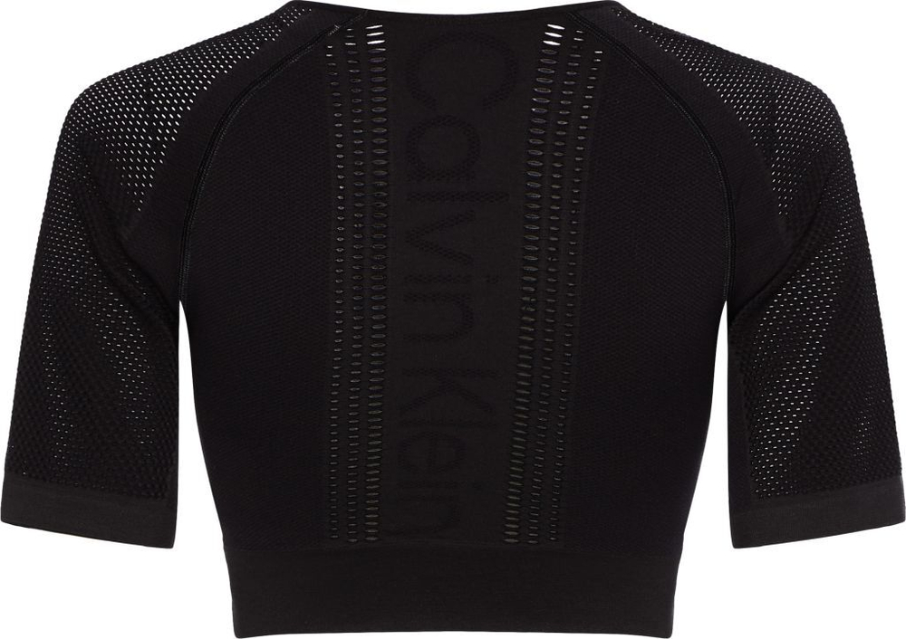 Женская теннисная футболка Calvin Klein SS Cropped T-shirt - black