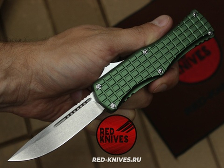 Нож Microtech HERA FRAG S/E - зеленая рукоять, клинок стоунвош RK/Н69