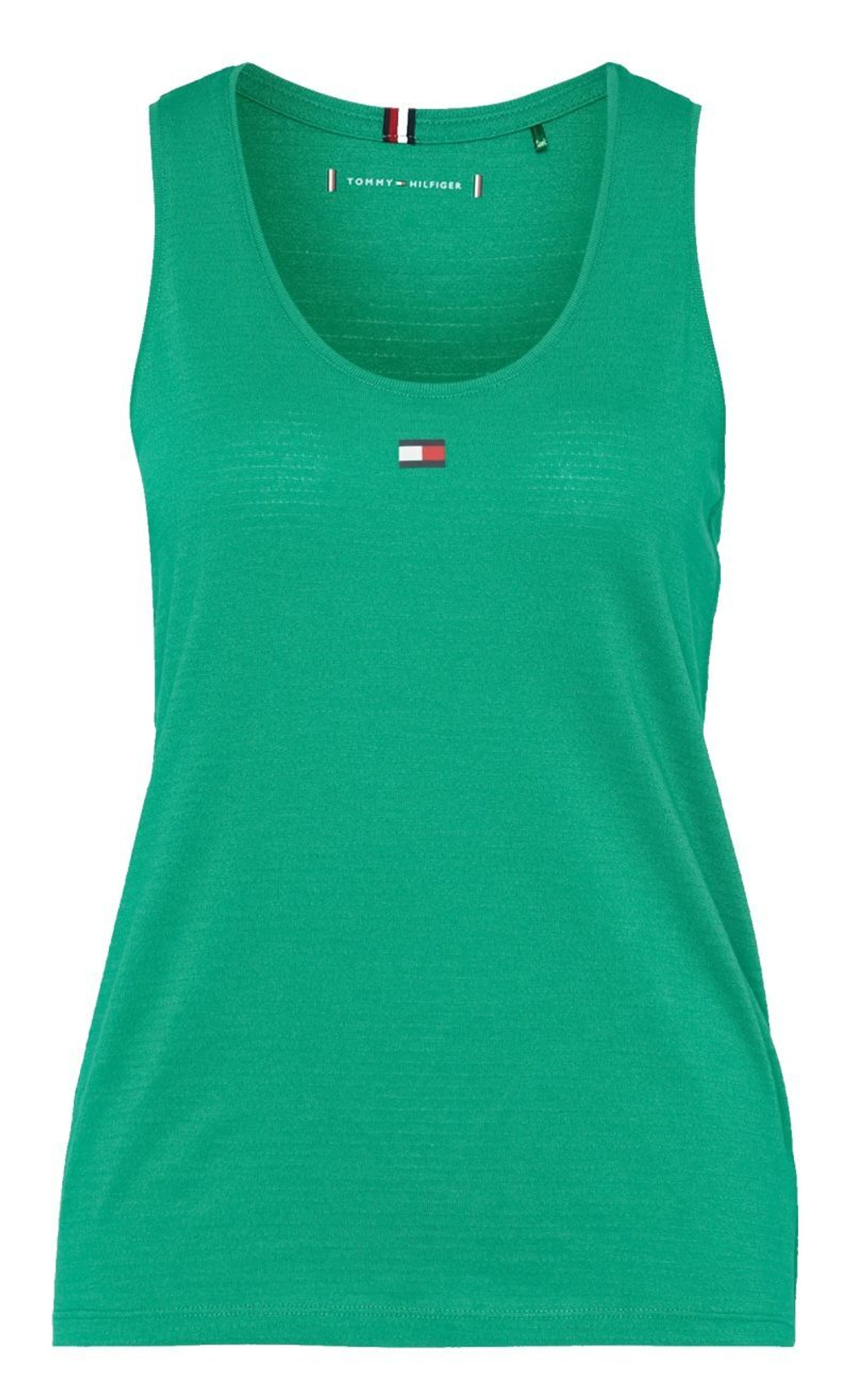 Топ теннисный Tommy Hilfiger Essential Flag Slim Tank Top - olympic green
