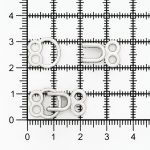 Крючки пришивные декоративные 12х22 мм, nickel, серебро, никель, 12 шт
