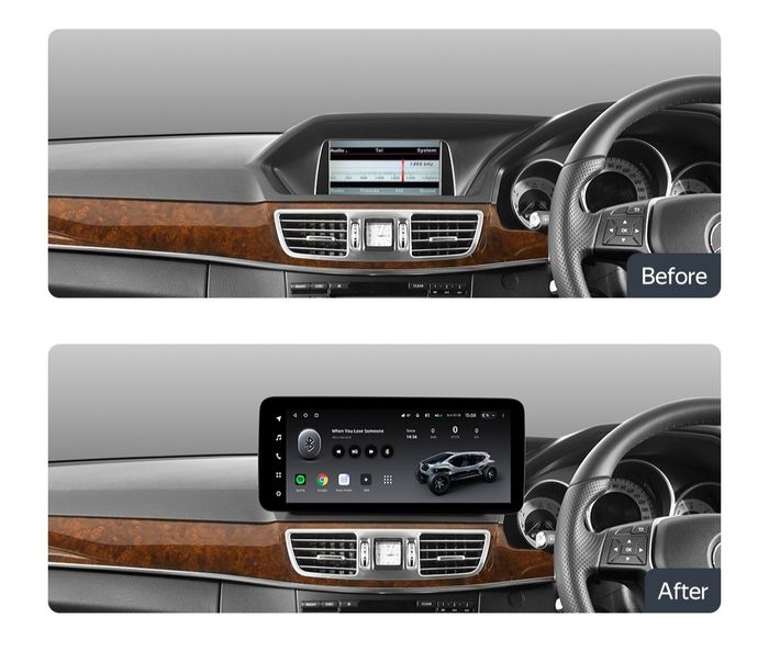 Магнитола для Mercedes-Benz E W212 седан правый руль 2012-2015 NTG 4.5 - Teyes LUX ONE монитор 12.3", Android 10, Быстрая, CarPlay, 4G SIM-слот