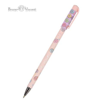 Ручка шариковая 0.5 мм, синяя "HappyWrite . My Sweet. Пончики" (Bruno Visconti)