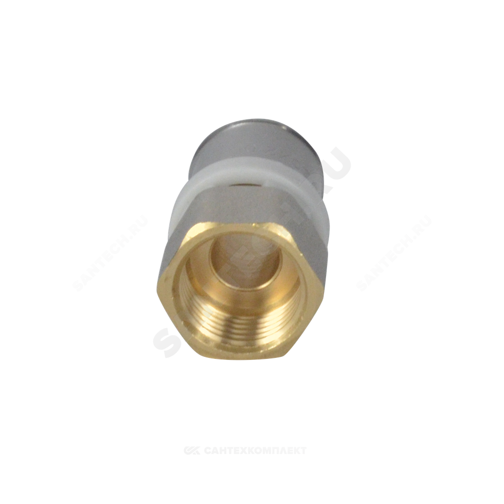 Муфта МП латунь никель пресс Дн 20х1/2" ВР ГОСТ 32415-2013 8002 Aquasfera 8002-03