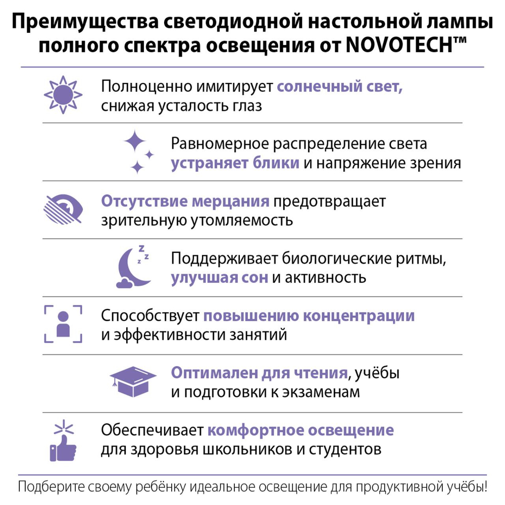 Настольная светодиодная лампа Novotech STUDI 359966 24Вт 4000К 220В IP20