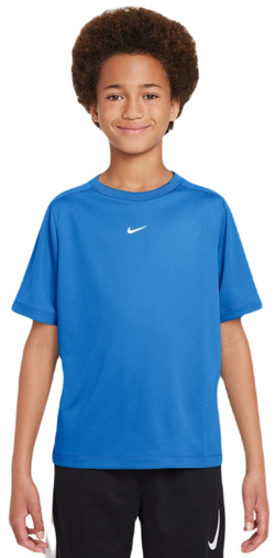 Футболка для мальчика теннисная Nike Kids Dri-Fit Multi+ Training Top - небесный