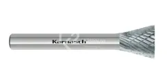 Борфреза твердосплавная Karnasch форма N (перевернутый конус), 3х5х3х38 мм, универсальная насечка HP-3, без покрытия, арт. 11.3096-005