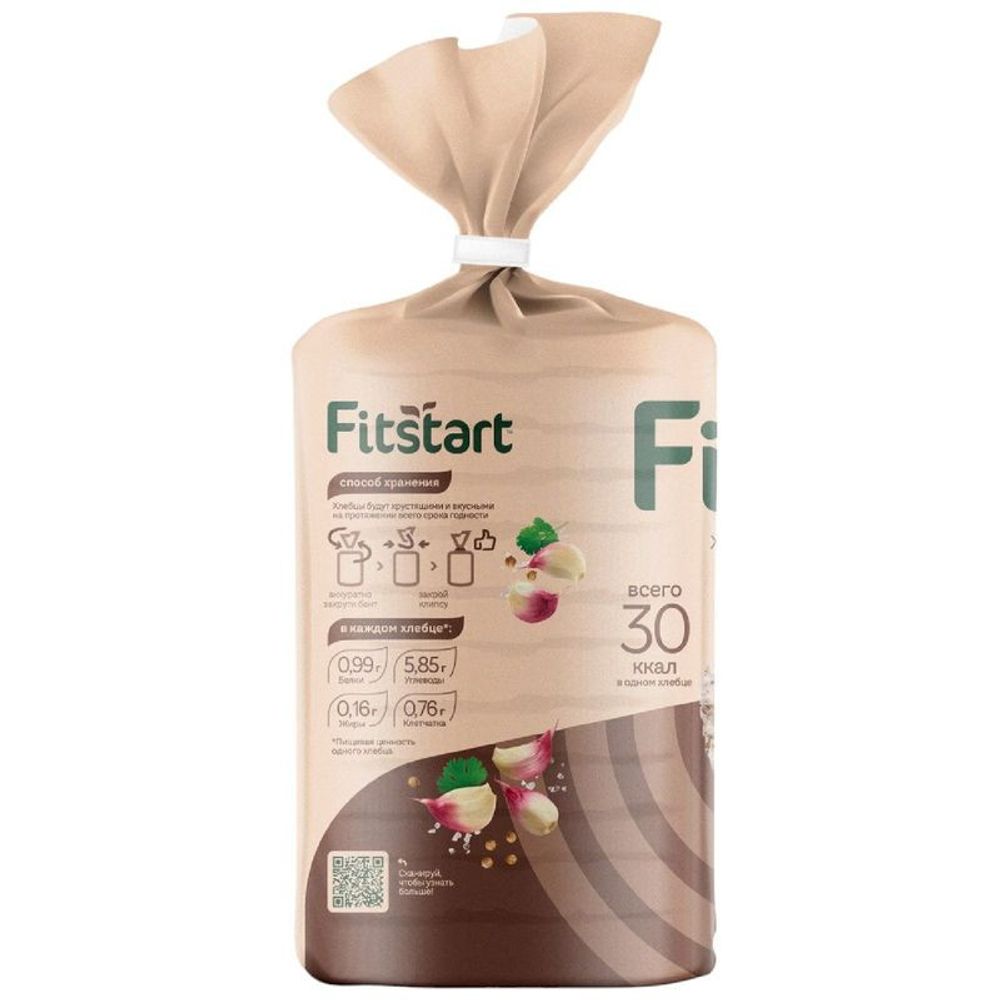 Хлебцы FITSTART пшенично-ржаные Чесночные 90г