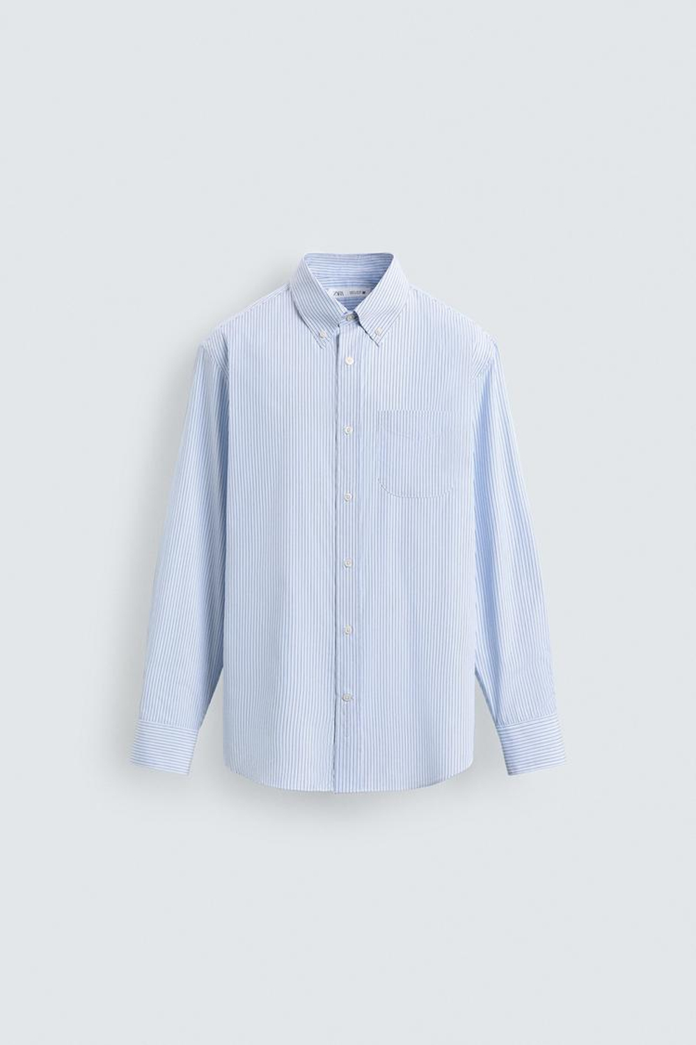 ZARA РУБАШКА ИЗ РЕЛЬЕФНОЙ ТКАНИ В ПОЛОСКУ, ПОЛОСКИ