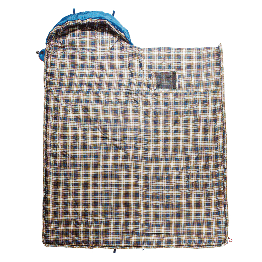 Мешок спальный BTrace Duvet (Правый, Серый/Синий), (ТК: 0C)