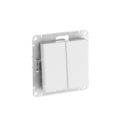 ATLASDESIGN AQUA 2-клавишный ВЫКЛЮЧАТЕЛЬ, IP44, сх.5, 10АХ, мех., быстрозажим. клем., БЕЛЫЙ