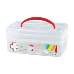 Коробка универсальная с ручкой и декором MULTI BOX 2 секции, 245Х160Х105 мм, Аптечка