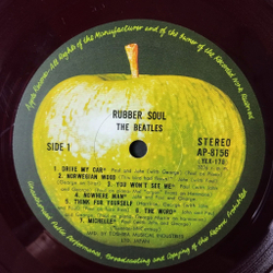 Винтажная виниловая пластинка LP The Beatles Rubber Soul (Japan 1970) (Red Wax Vinyl)