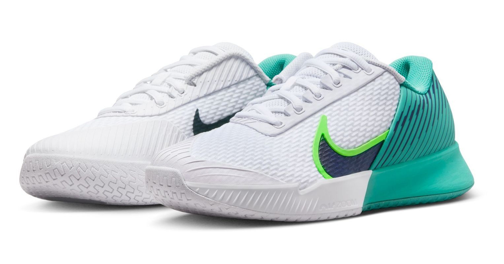 Мужские кроссовки теннисные Nike Zoom Vapor Pro 2 - белый, небесный, зеленый