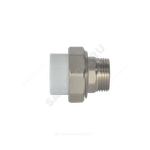 Муфта PP-R комбинированная разъемная белая Дн 20х3/4" НР VALFEX 10156120