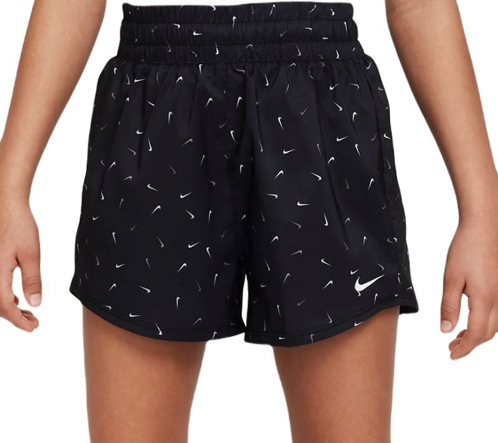 Шорты для девочки теннисные Nike Dri-Fit One High-Waisted Woven Training Shorts - black/white