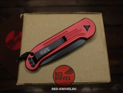 Нож MIcrotech LUDT - красная рукоять, клинок черный (эксклюзив RED-Knives) RK-461