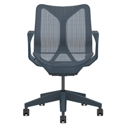 Кресло Herman Miller Cosm, низкая спинка, цвет Nightfall, нерегулируемые подлокотники