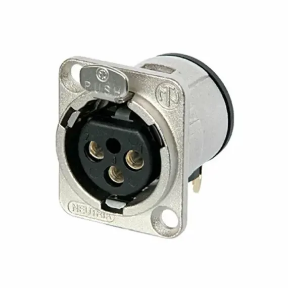 Neutrik NC3FD-H панельный разъем XLR female серии D. горизонт. установка на ПП