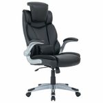 Кресло BRABIX PREMIUM "Phantom EX-553", рециклированная кожа, регулируемый подголовник, черное, 532940
