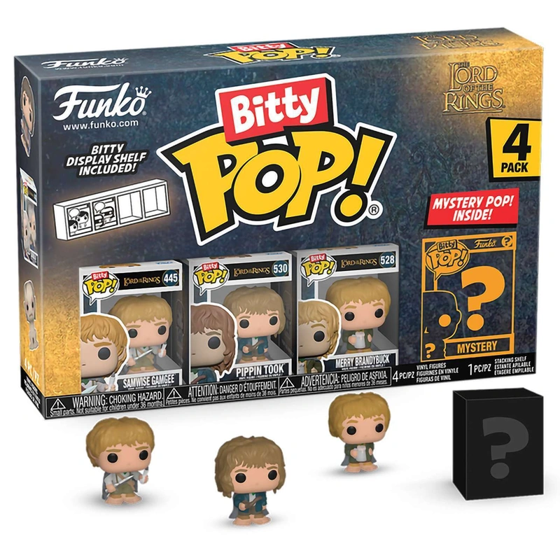 Фигурка Funko Bitty POP! LOTR Samwise Gamgee+Pippin Took+Merry Brandybuck+Mystery (1 of 4) 4PK 7545