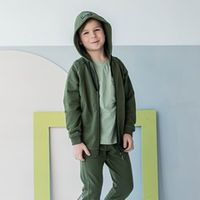 Толстовка с капюшоном "Милитари" облегченная подростковая