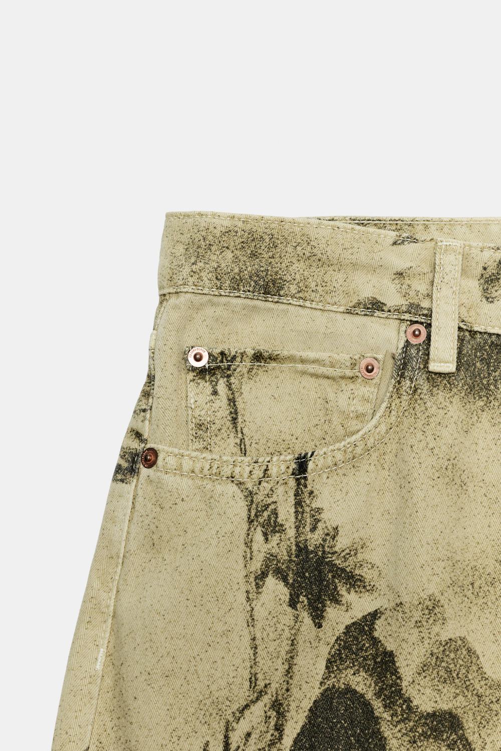 ДЖИНСЫ BARREL СО СРЕДНЕЙ ПОСАДКОЙ И ЦВЕТОЧНЫМ ПРИНТОМ — ZW COLLECTION — ZARA