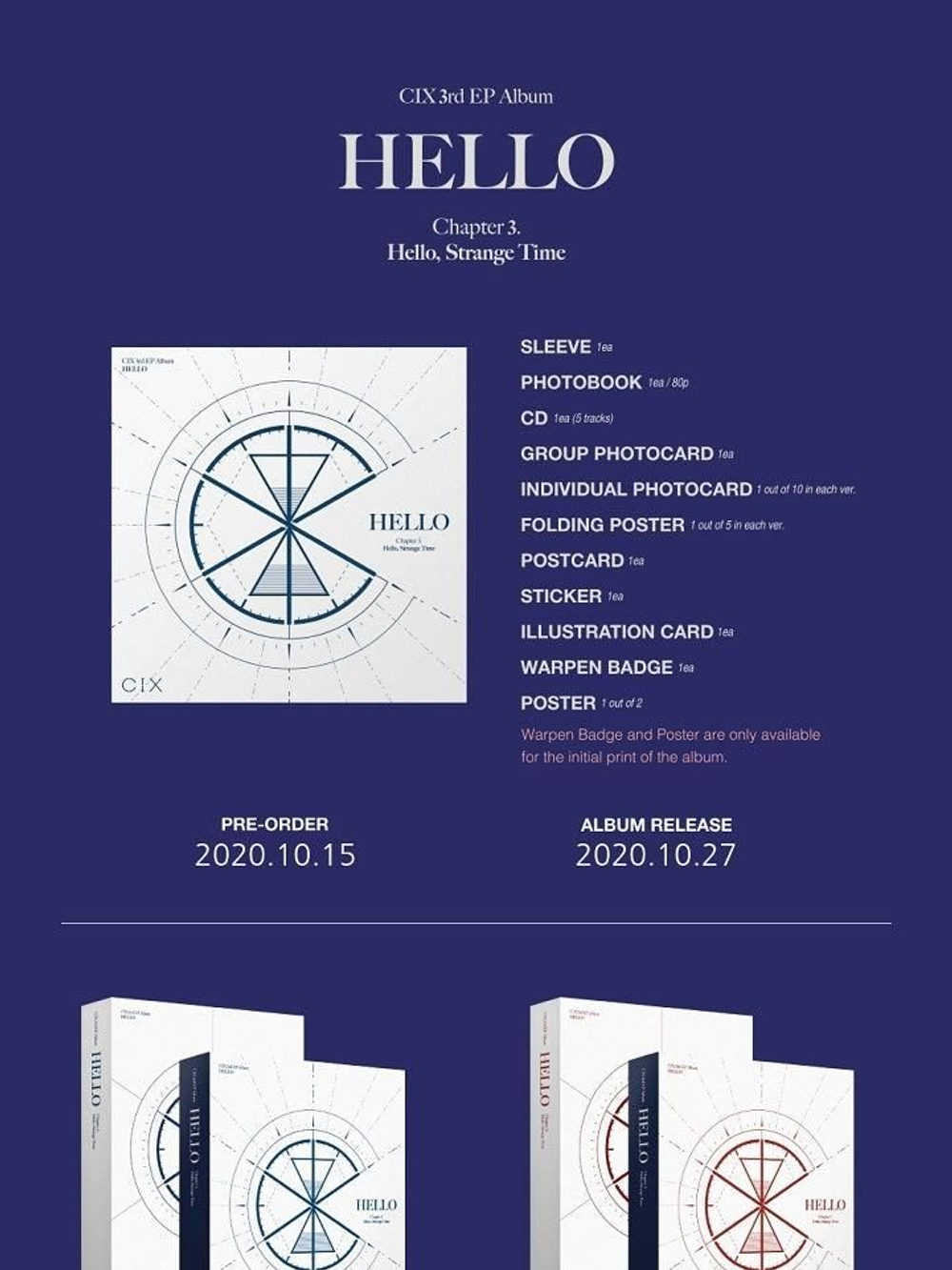 Альбом CIX - Hello, Strange Time Hello Chapter.3 3rd EP Album RANDOM Version