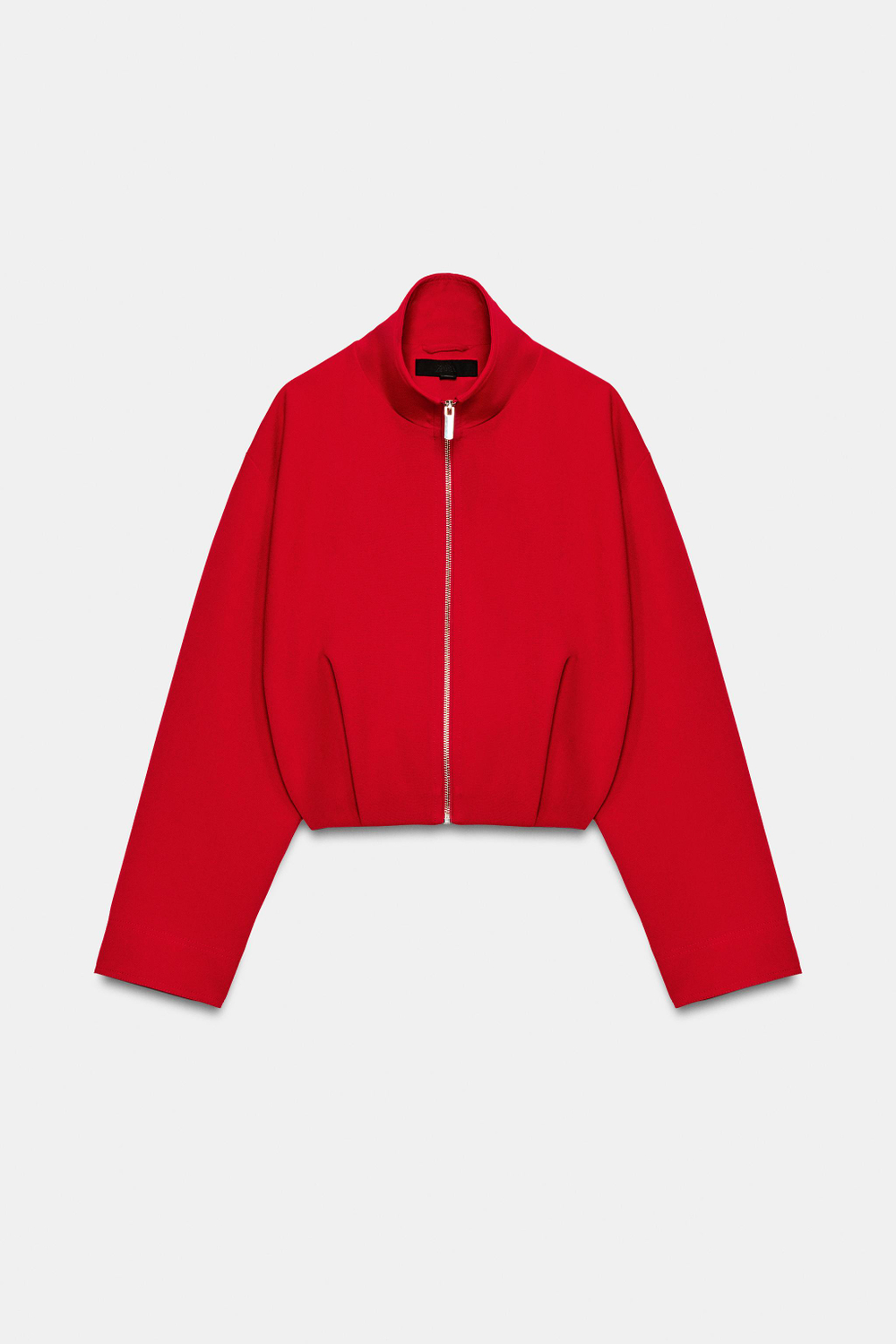ZARA БОМБЕР С ВОРОТНИКОМ-СТОЙКОЙ, КРАСНЫЙ