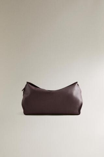 ZARA HOME МИНИМАЛИСТИЧНАЯ КОЖАНАЯ КОСМЕТИЧКА, БУРГУНДИ