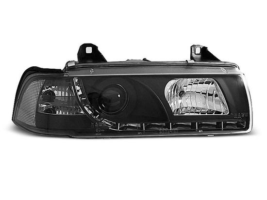 Передние фары Bmw 3 E36 daylight black