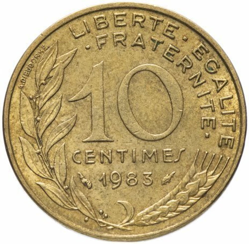 Франция 10 сантимов 1962-2001 (случайный год) VF-AU