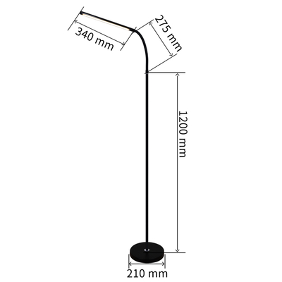 00059-0.6-01 BK светильник напольный Reluce, LED