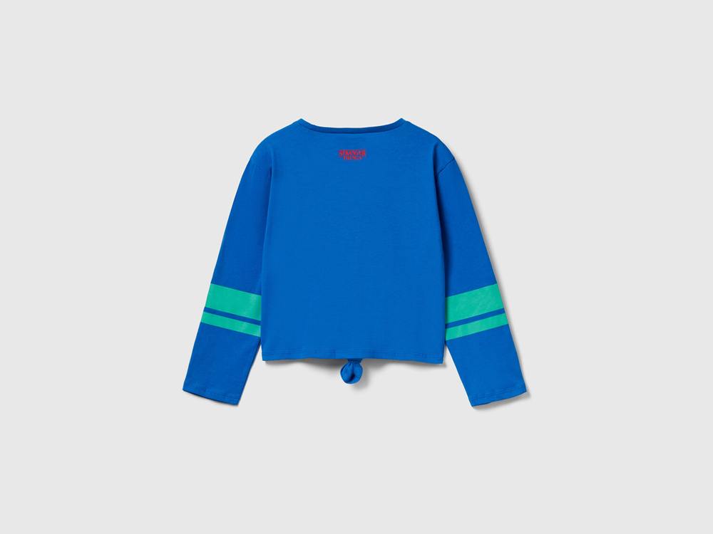 Benetton Футболка из 100% хлопка c принтом «Stranger Things», синий