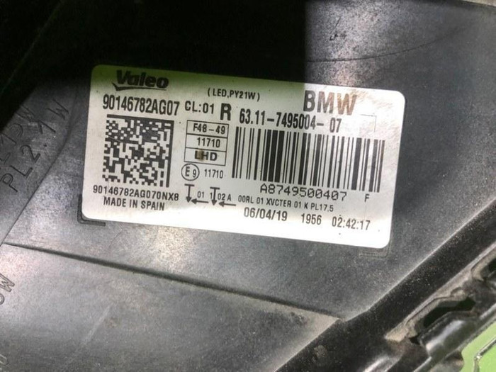 Фара правая BMW X1 F48 (2015-2019) LED