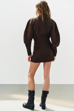 МИНИ-ПЛАТЬЕ С ОБЪЁМНЫМИ РУКАВАМИ — ZARA